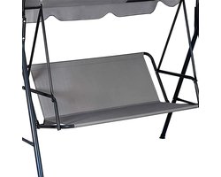 Allecto Plus - Waterdichte Schommelstoel Hoes voor Buiten - Oxford Stof - Zilver - 83 x 60 cm