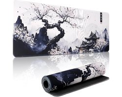 Allecto plus - XXL muismat 900 x 400 mm - antislip gaming bureauonderlegger voor gamers en kantoor - duurzame genaaide randen - pc accessoire met extra grote oppervlakte.