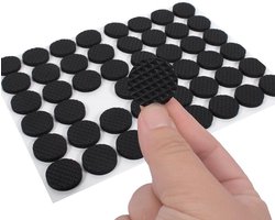 Allecto plus - Zelfklevende Antislip Meubelpoten Set van 48 Ronde Rubberen Voeten voor Meubels - Bureautafel Stoel Slaapbank