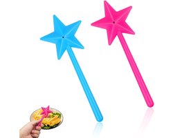 Allecto Plus - Zout en Peperstrooiers Set met Toverstokjes - Magische Pepermolen - Hervulbare Kruidendispenser - Blauw Rozerood - Geschikt voor Restaurant Decor Feest