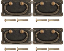 Allecto Premium - 4 stuks Ladehandgrepen en Kastgrepen in Antieke Stijl voor Slaapkamerkast, Kledingkast en Ladenkast