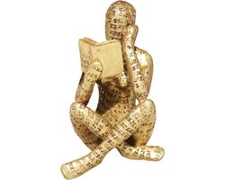 Allecto Premium - Abstracte denker sculptuur voor vrouwen - Gouden ornament, moderne kunst - Deco voor huis, kantoor, woonkamer - Prachtig op tafel of plank met esthetische beeldjes