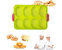 Allecto Premium - Broodjesbakvormen anti-aanbak siliconen baguettevorm brood crisping tray Franse broodvorm - Keuken Bakvorm