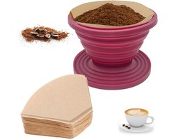Allecto Premium - Herbruikbare Koffiefilterhouder met Papieren Filters - Kamperen en Backpacken - Draagbaar Koffiezetapparaat