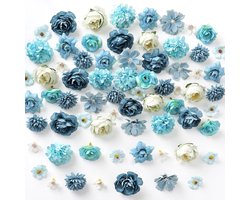 Allecto Premium - Kunstbloemen koppen - 100 stuks - Mini zijden bloemen - DIY - Bruiloft - Thuis decoratie - Taartdecoratie - Scrapbooking - Feest - Handwerk