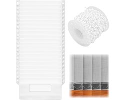 Allecto Premium - Lamellengordijn verzwaringsplaten en ketting rolketting set voor verticale jaloezieën - 20 stuks - 10 meter - Reserveonderdelen voor gordijnen - Accessoires voor deur en raam