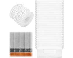 Allecto Premium - Lamellengordijn verzwaringsplaten en ketting rolketting set voor verticale jaloezieën - 20 stuks - 10 meter - Reserveonderdelen voor gordijnen - Accessoires voor deur en raam