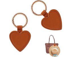 Allecto Premium - Magnetische Hoedenclip Set van 2 - Bruin Leer - Voor Dames en Heren - Reis Accessoire