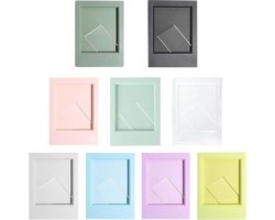 Allecto Premium - Mini Fotolijst 9 Stuks Kleurrijke Fotolijsten 9.2 x 6 x 0.8 cm Creatieve Mini Film 3 in Kleurrijke Kleine Fotolijsten voor Polaroid Fuji Instax Mini 12/11/9/8/7 Albums
