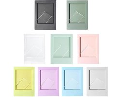 Allecto Premium - Mini Fotolijst 9 Stuks Kleurrijke Fotolijsten 9.2 x 6 x 0.8 cm Creatieve Mini Film 3 in Kleurrijke Kleine Fotolijsten voor Polaroid Fuji Instax Mini 12/11/9/8/7 Albums