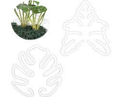 Allecto Premium - Monstera Plantensteun van acryl voor gedijende groei planten binnen en buiten - transparant - klimplanten en decoratie - 2 stuks