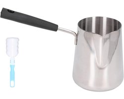 Allecto Premium - RVS Inductie Mokkapot 600ml Glanzende Afwerking Hoge Temperatuur Bestendig - Koffiekan Modern Ontwerp 20.3 Ounces