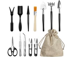 Allecto Premium - Tuingereedschapsset met opbergzak voor binnen en buiten gebruik - 13 stuks. Geschikt voor bloemen, groenteplanten en bonsai-onderhoud