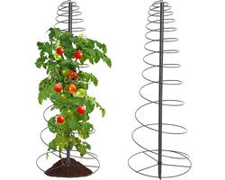 Allecto Premium - Tuinklimhulp 170 cm metaal roestvrij klimrek voor klimplanten rozen komkommers - Balkonplanten ondersteuning - Stabiel latwerk met versterkte verbindingen