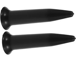Allecto Premium - Zwart Rubberen Bovenafdekking voor Parasol - Set van 2 - Reparatieonderdelen - Parasolstang Dop - Beschermhoes