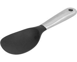 Allecto - Rijstlepel - Opscheplepel - Roestvrijstaal - Keukengereedschap - Geschikt voor non-stick pannen - Grijs