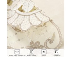 Allecto - Rond tafelkleed - Bloem borduurwerk - Waterdicht - Vakantie feest bruiloft - Thema feest dressoir cover - 48 inch Dia - Geschikt voor sourcing kaart - Kleur of model - Tafel decoraties