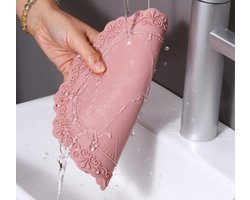 Allecto - Ronde placemats - Siliconen - Wasbaar - 16,5 cm diameter - Antislip - Waterdicht - Eettafel keuken - Groen - Geschikt voor borden onderzetters - Set van 2