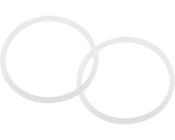 Allecto - Rubberen dekselafdichtingen - Vacuümbeker accessoires - O-vormig - Vervanging - Wit - Geschikt voor bekers - 2 stuks 6,1 oz of 20 oz - Diameterbedoeling - Roestvrijstaal