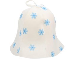 Allecto - Sauna Hoed - Comfortabel - Wol voor Mannen - Banya Hoed - Badkamer Accessoires - Bescherming Warmte - Geschikt voor Sauna - Wit Model