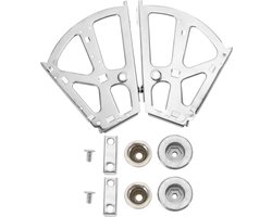 Allecto- Schoenenkast scharnieren - RVS - Heavy Duty - 2 lagen - Schoenen opbergkast - Staal - Geschikt voor keuken en woonkamer - Zilver - 2 stuks.