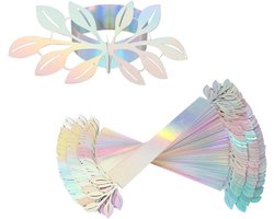 Allecto - Servetringen - Decoratie - Reflecterend - Spiegel Kleur - Set van 50 - Speciale Gelegenheid - Bruiloft - Gekleurd Blad - Eettafel Decor - Kerstviering.