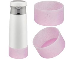 Allecto - Siliconen Cup Sleeve - Herbruikbare Glas Protector - Hittebestendige Koffie Cup Mouw - Rubber Water Fles Laarzen - Beschermende slip Antislip - Geschikt voor 7,5 oz Tumbler Cup - Bottom Breedte 7,5 cm - Matten - Koffie Cup - Cover