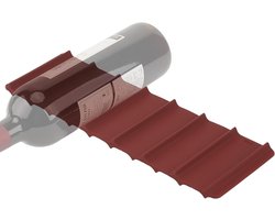 Allecto Siliconen wijnfleshouder mat voor keuken, bar, camper - Draagbaar tafelrek voor opbergen champagne, bier, drankcontainers (rood) - Keukenaccessoire - Opvouwbare flessenhouder - Geschikt voor diverse flessen - Handig en compact opbergen