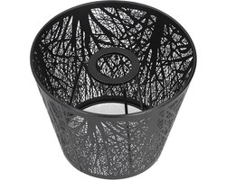 Allecto - Smeedijzeren lampenkap - Tafellamp - Eenvoudig design - Zwart - Decoratie voor slaapkamer - Stijlvolle verlichting - Geschikt voor nachtk...