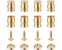 Allecto - Snijplank Voeten - Messing - 12.5x17mm - Meubels Pads - Keukenapparatuur - Meubels - Messing - 4 dozen Snijplank Voeten Set voor Allerlei Meubels en Keukenapparatuur.