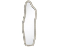 Allecto - Spiegel - Volledige - Slaapkamer - Golvende Vorm - Hangend of Kantelbaar - Fluweel - Wit - Groot - Slaapkamerdressingspiegel - 160 x 50 cm - Op AliExpress met 1503 Beoordelingen.