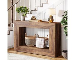 Allecto - Tafel met opbergruimte - Houten meubel - Minimalistisch design - Scandinavisch - Wit - Woonkamer meubel - Geschikt voor de gang of hal - Eikenhouten model met lade