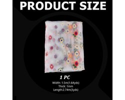 Allecto - Tafelloper - Bloemen Patroon - Wit - Zomer - Tafelkleed - Stof - Geschikt voor Keuken Eettafels - Daisy Lente Zomer Tafelloper Gaas Tafelkleed Zachte Ambachten