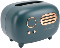 Allecto- Tissuehouder - Vintage - Multifunctioneel - Retro - Papieren doos - Dispenser - Badkamer - Woonkamer - Slaapkamer - Dressoirs - Groen.