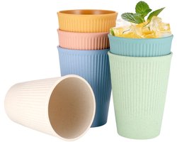 Allecto - Unbreakable Drinking Cups - Herbruikbaar - Veilig voor Magnetron - 6 Stuks - Perfect voor Feesten - 300ml - Voor Thuisgebruik