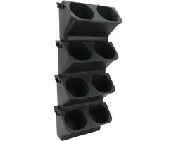 Allecto - Verticale Tuinplantenbak - Stapelbare Plantenbak - Hangend model - Groenten Bloemen Kruiden - Voor Terras - Eenvoudig te Installeren en Verplaatsen - Roestbestendig en Stevig - Geschikt voor Binnen en Buiten - Groen - 4 Lagen.