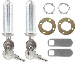 Allecto- Vervangende camlock voor dikke lades - 2-pack - weerbestendig - RV-camlock - extra lange - geschikt voor campers - wit