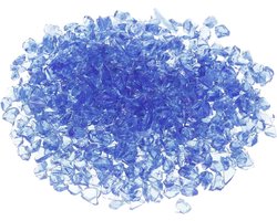 Allecto- vuurstenen - glazen stenen - hoge glans - blauw - reflecterend - voor open haard - vuurtafel - tuindecoratie - vulmiddel - landschapsarchitectuur - geschikt voor diverse toepassingen.