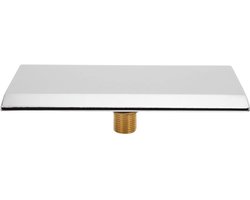 Allecto - Wandmontage Waterval Uitloop Tuit - Spa Badkamer Accessoire - Zilver - Cascade Mondstuk - Ideaal voor Zwembad en Wellness - Modern Design