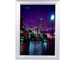 Allecto - Waterdichte Posterhouder - Aluminium - Snap Frame Clips - Wanddisplay - Duurzaam - Fotolijst - Buiten - Ernstige of Kantoorgebruik - Zilveren Afwerking circuit