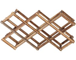Allecto - Wijnrek - Opvouwbare wijnhouder - Houten wijnfles standaard - Grote capaciteit - Wijnkast voor 10 wijnflessen - Geschikt voor - Kleur of model - Wijnrek.