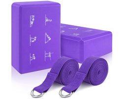 Allecto - Yoga Blokken - Set van 2 - Lichtgewicht EVA-schuim - Antislip Yoga Blok - Ideaal voor rekken en flexibiliteit - Geschikt voor pilates en ...