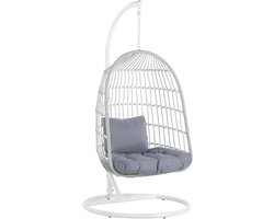 ALLERA - Hangstoel - Wit - Polyester