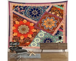 Allernieuwste® Urban Loft Wandkleed XL Groot Mandala Mix Wandtapijt Wanddecoratie Muurkleed Tapestry - Boho Mandala Hippie - Kleur - 230 x 150 cm