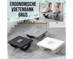 Allernieuwste.nl® Voetenbank Voetensteun Bureau Ergonomische Voetsteun - Voetenbankje Kantoor Antislip – Grijs