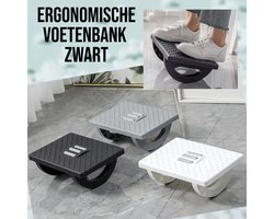 Allernieuwste.nl® Voetenbank Voetensteun Bureau Ergonomische Voetsteun - Voetenbankje Kantoor Antislip – Zwart