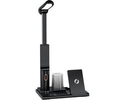 Alles-in-één LED Bureaulamp met Draadloze Oplader & Organizer – 15W Snelladen - Zwart