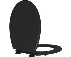 Allibert ACIERO Mat Zwart toilet zitting