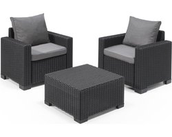 Allibert California Balkonset - 2-personen - Grafiet