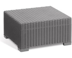 Allibert California Tuintafel - 68 x 68 x 35 cm – Kunststof Bijzettafel – Weerbestendig – UV-Bestendig – Lichtgrijs – Voor Tuin, Balkon of Terras – Eenvoudig Schoon te Maken